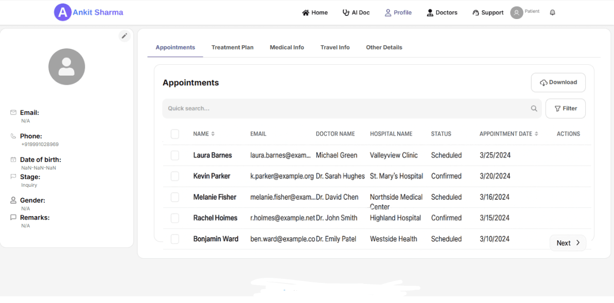 Profile Page